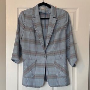 Marvin Richards Gray Plaid Women's Blazer